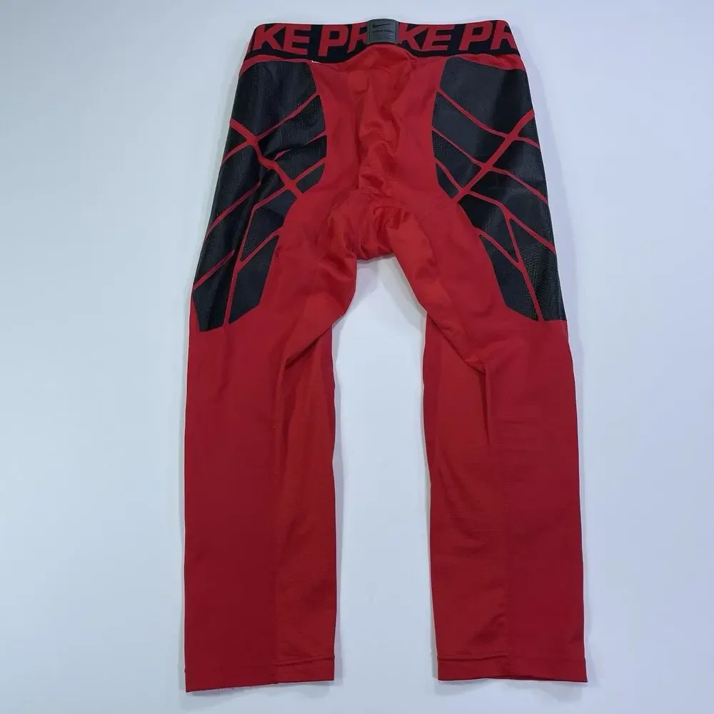 Nike Pro MLB Padded Compression Pants Red Black Baseball Size Medium 27x21